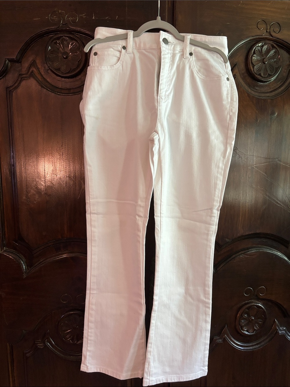 Eileen Fisher White Wide-Leg Jeans